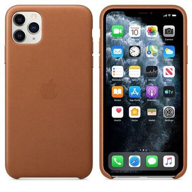 Чехол кожаный Apple Leather Case для iPhone 11 Pro Saddle Brown (MWYD2)  3659 фото