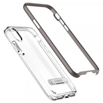 Чехол Spigen Hybrid Crystal Gunmetal для iPhone X 1327 фото