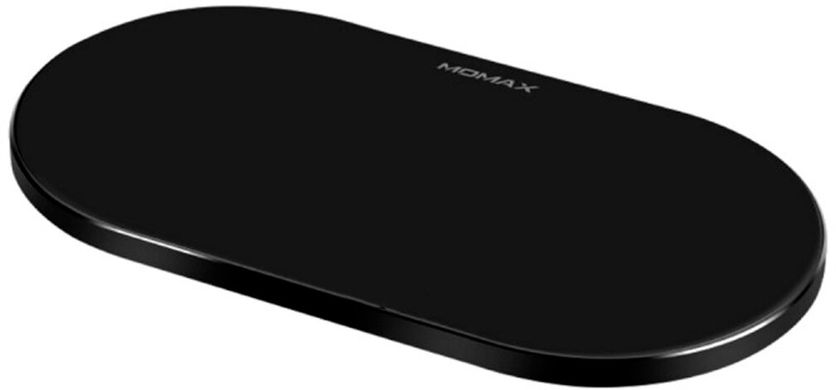 Бездротова зарядка на два пристрої MOMAX Q.Pad Pro Qual-Coil Wireless Charger (Black) (UD11D) 2231 фото