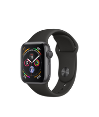Apple Watch Series 4 (GPS) 40mm Space Gray Aluminum Case with Black Sport Band (MU662)