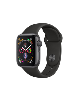 Apple Watch Series 4 (GPS) 40mm Space Gray Aluminum Case with Black Sport Band (MU662) 2048 фото