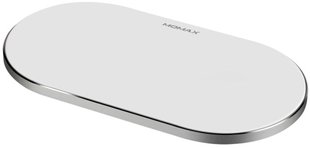 Беспроводная зарядка на два устройства MOMAX Q.Pad Pro Qual-Coil Wireless Charger (White) (UD11W) 2232 фото