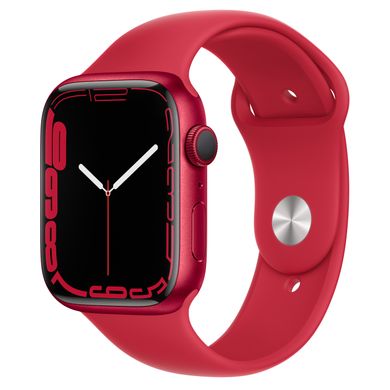 Apple Watch Series 7 GPS, 45mm (PRODUCT)RED Aluminium Case With (PRODUCT)RED Sport Band (MKN93) 4143 фото