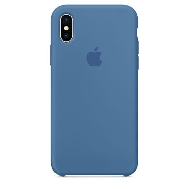 Силіконовий чохол Apple Джинсовий синій (MRG22) для iPhone X  1848 фото