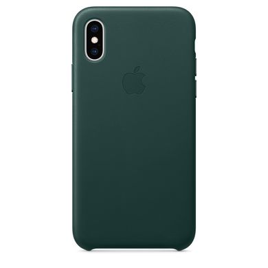 Чохол зі шкіри Apple Leather case для iPhone XS Лісовий зелений (MTER2) 2100 фото