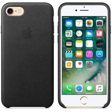 Чохол Apple Leather Case Black (MQH92) для iPhone 8/7 965 фото