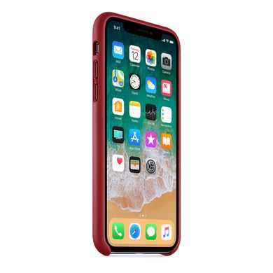 Кожаный чехол Apple PRODUCT (RED) (MQTE2) для iPhone X 1275 фото