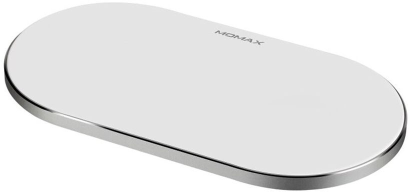 Бездротова зарядка на два пристрої MOMAX Q.Pad Pro Qual-Coil Wireless Charger (White) (UD11W) 2232 фото