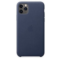 Чехол кожаный Apple Leather Case для iPhone 11 Pro Midnight Blue (MWYG2)