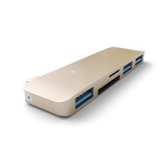 Адаптер Satechi Type-C USB 3.0 Hub Gold (ST-TCUHG)