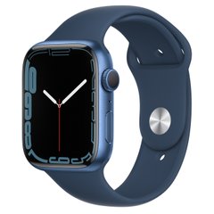 Apple Watch Series 7 GPS, 45mm Blue Aluminium Case With Blue Sport Band (MKN83)