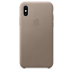 Чехол кожанный Apple iPhone XS Leather Case (MRWL2) Taupe