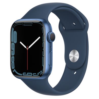 Apple Watch Series 7 GPS, 45mm Blue Aluminium Case With Blue Sport Band (MKN83) 4144 фото