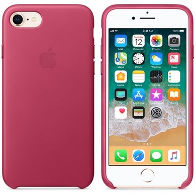 Чохол Apple Leather Case Pink Fuchsia (MQHG2) для iPhone 8/7 966 фото