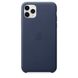 Чехол кожаный Apple Leather Case для iPhone 11 Pro Midnight Blue (MWYG2) 3661 фото 2
