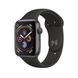 Apple Watch Series 4 (GPS) 44mm Space Gray Aluminum Case with Black Sport Band (MU6D2) 2051 фото 1