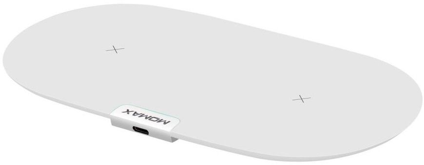 Бездротова зарядка на два пристрої MOMAX Q.Pad Dual Quick Charge 3.0 (White) (UD10W) 2233 фото