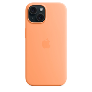 Чeхол Apple iPhone 15 Silicone Case with MagSafe - Orange Sorbet (MT0W3) 7842 фото