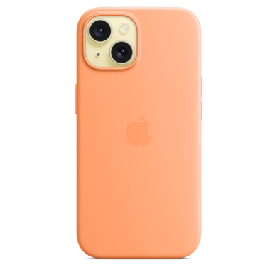 Чeхол Apple iPhone 15 Silicone Case with MagSafe - Orange Sorbet (MT0W3) 7842 фото