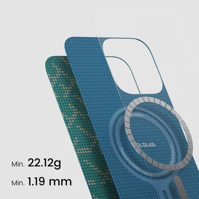 Чохол Pitaka Tactile Woven Case Monogram for iPhone 16 Pro Max - Green/Gold (KI1601PTKP)