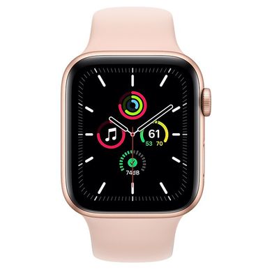 Apple Watch SE 44mm Gold Aluminum Case with Pink Sand Sport Band (MYDR2) 3764 фото