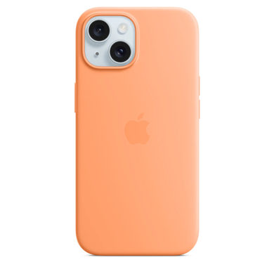 Чохол Apple iPhone 15 Silicone Case with MagSafe - Orange Sorbet (MT0W3) 7842 фото