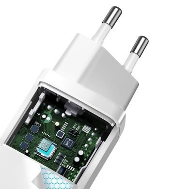 Сетевое зарядное устройство Baseus GaN2 Lite Quick Charger C+U 65W EU White (CCGAN2L-B02) 02104 фото