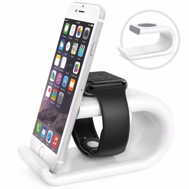 Док-станція HAPTIME Dock Station for Apple Watch and iPhone (2in1) White 1465 фото