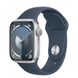 Apple Watch Series 9 GPS 45mm Silver Aluminum Case with Storm Blue Sport Band - S/M (MR9D3) 4466 фото 1