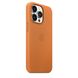 Чехол Apple Leather Case with MagSafe Golden Brown (MM193) для iPhone 13 Pro 4118 фото 5