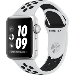 Apple Watch Series 3 Nike+ (GPS) 38mm Silver Aluminum Case with Pure Platinum/Black Nike Sport Band (MQKX2)