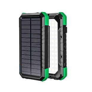 Внешний аккумулятор Solar power bank with 32pcs camping LED 20000mAh PN-W12Pro IPX4 |2USB/Type-C, 18W/3A, PD/QC| 99082 фото