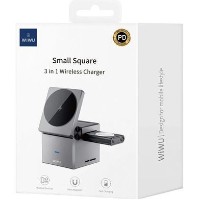 Беспроводное зарядное устройство WIWU [Wi-W030] Small Aquare 3in1 Series 20198 фото