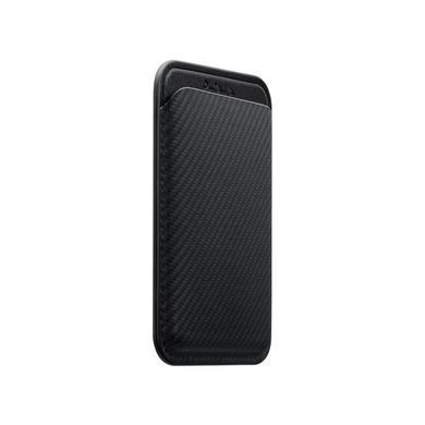 Кошелек для карт Pitaka Magnetic Woven Wallet with MagSafe - Black/Grey (MWW2401)