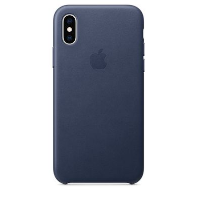 Чехол кожанный Apple iPhone XS Leather Case (MRWN2) Midnight Blue 4102 фото