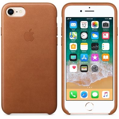Чехол Apple Leather Case Saddle Brown (MQH72) для iPhone 8/7 967 фото