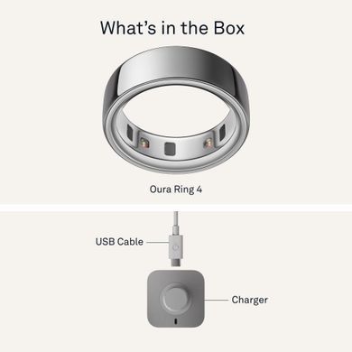 Розумне кільце Oura Ring 4 Silver (Розмір 12)