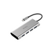 USB-C Хаб для macbook WIWU Apollo A440 USB-C / 4xUSB3.0, LED серый 2188 фото 1