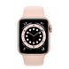 Apple Watch Series 6 40mm Gold Aluminum Case with Pink Sand Sport Band (MG123) 3746 фото 2