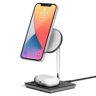 Беспроводное зарядное устройство Native Union Snap 2-in-1 Magnetic Wireless Charger Cosmos Black (SNAP-2IN1-WL-BLK) 20246 фото