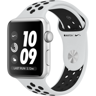 Apple Watch Series 3 Nike+ (GPS) 42mm Silver Aluminum Case with Pure Platinum/Black Nike Sport Band (MQL32) 1597 фото