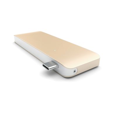 Адаптер Satechi Type-C USB 3.0 Passthrough Hub Gold (ST-TCUPG) 1493 фото