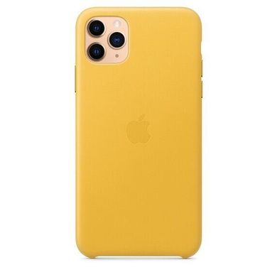 Чехол кожаный Apple Leather Case для iPhone 11 Pro Meyer Lemon (MWYA2) 3663 фото