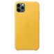 Чехол кожаный Apple Leather Case для iPhone 11 Pro Meyer Lemon (MWYA2) 3663 фото 3