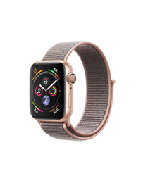 Apple Watch Series 4 (GPS) 40mm Gold Aluminum Case with Pink Sand Sport Loop (MU692)