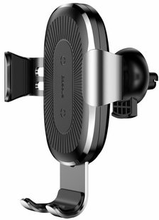 Тримач в автомобiль і зарядка Baseus Wireless Charger Gravity Car Mount (Grey) 2004 фото