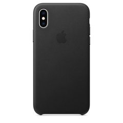 Чехол кожанный Apple iPhone XS Leather Case (MRWM2) Black
