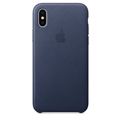 Чехол из эко-кожи Apple "Midnight Blue" для iPhone X (MQTC2)