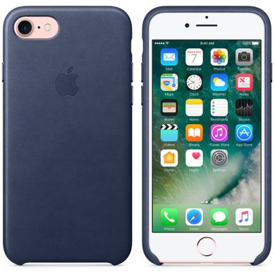 Чехол Apple Leather Case Midnight Blue (MQH82) для iPhone 8/7 969 фото