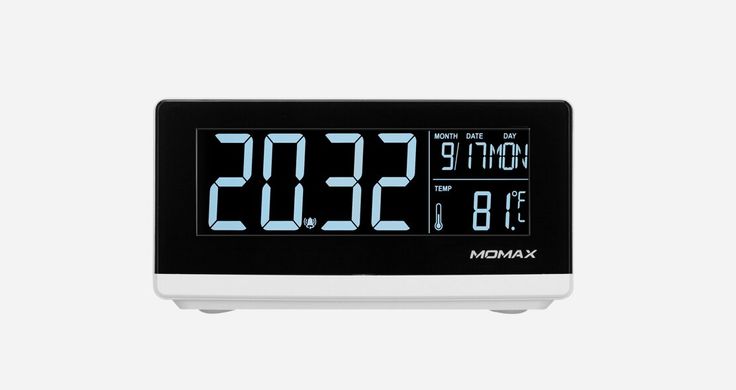 Часы с беспроводной зарядкой Momax Q.Clock Digital Clock with Wireless Charger White (QC1EUW) 2607 фото
